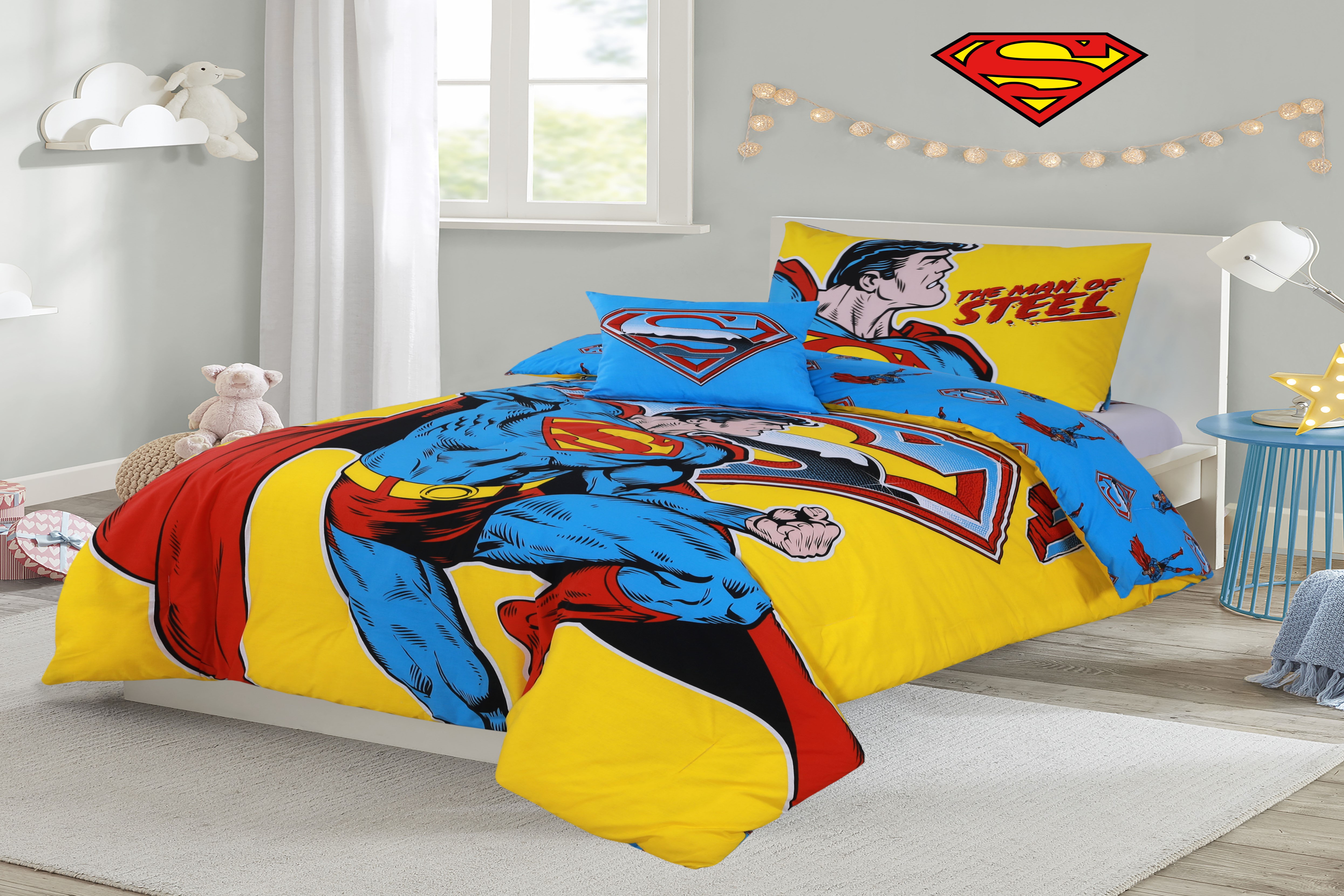 Superman Comforter 4Pcs Set